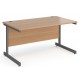 Harlow Straight Office Desk with Single Cantilever Leg